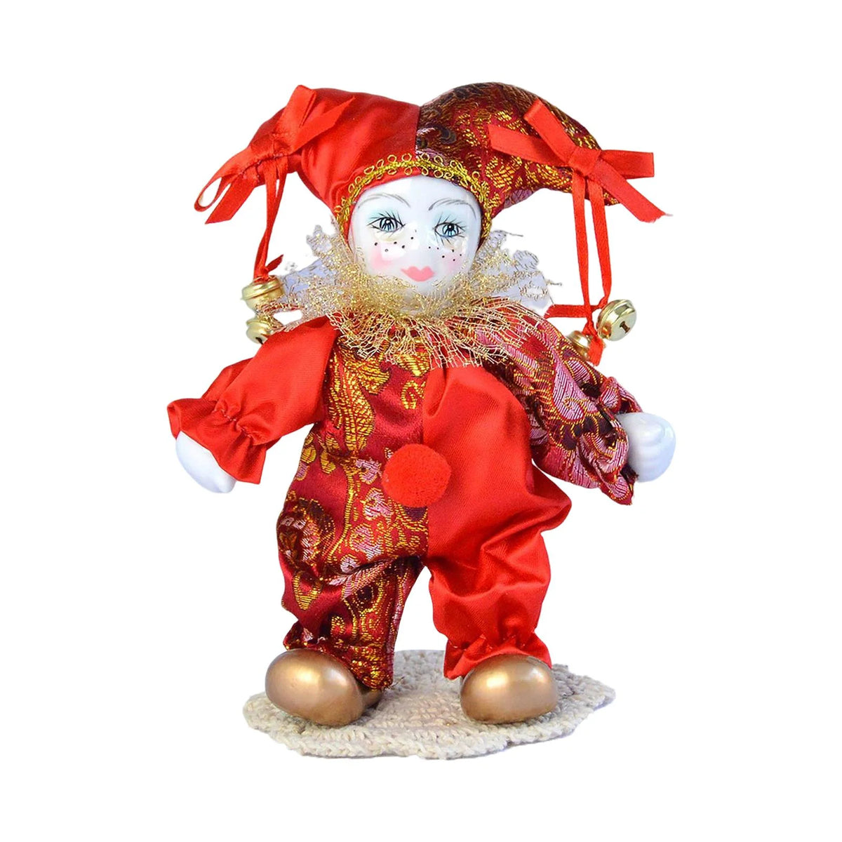 Antique Porcelain Harlequin Doll Ornaments V640560