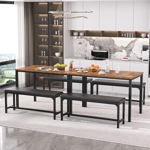Extendable Kitchen Table with Benches S803118