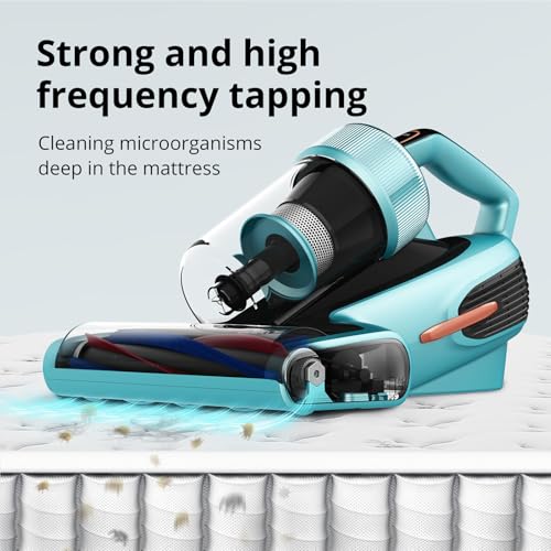 Mattress Vacuum Cleaner with UV-C & Ultrasonic & 5s Quick Heating, 16Kpa Suction 480W Handheld Vacuums with HEPA V75137