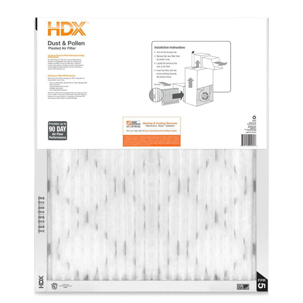 16 X 20 X 1 Pleated Air Filter 3-Pack P8752
