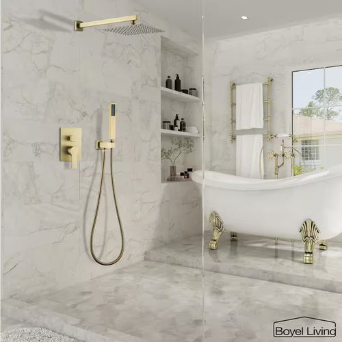 10 in. Wall Mount Dual Shower Heads with 2.5 GPM T296