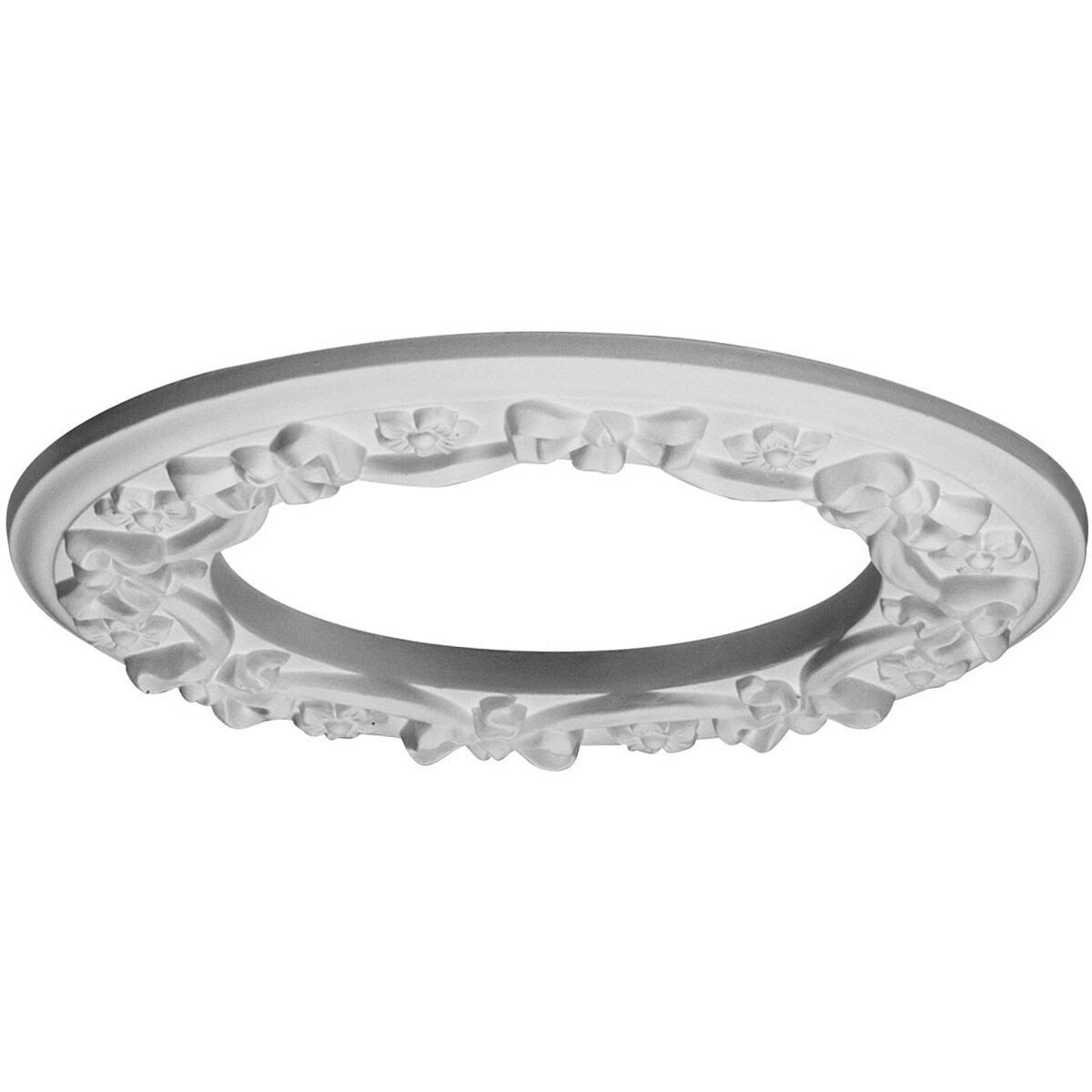 12 1/4x22OD x 7 1/2x22ID x 7/8x22P Ribbon with Bow Ceiling Medallion U378