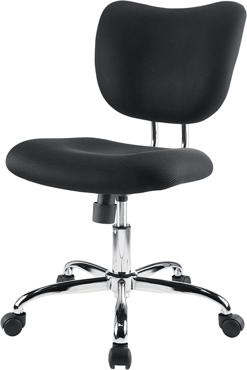 Black Chrome Mesh Low-Back Task Chair P727