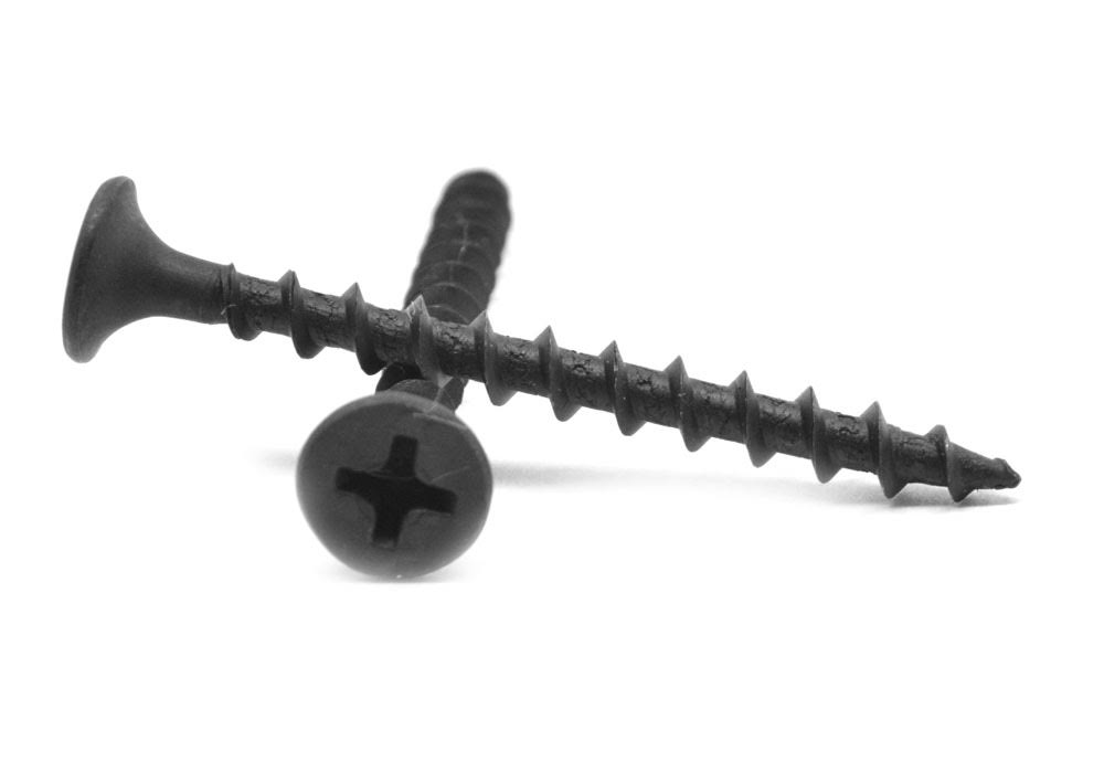 #7 x 2 1/2 x 22 Pro Drywall Screw Phillips Bugle Head Medium Carbon Steel Black Phosphate Pk 2500 L733914