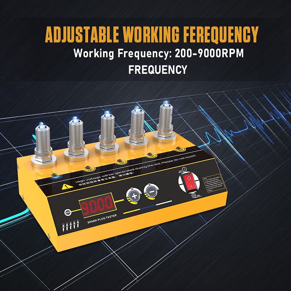 Spark Plug Tester with Digital Display Ignition Coil Tester 110V Pack of 2 L882