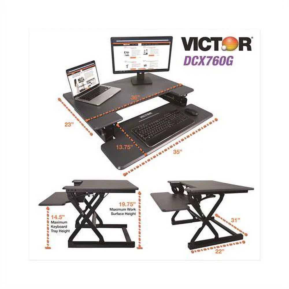 Height Adjustable Standing Desk with Keyboard Tray T698