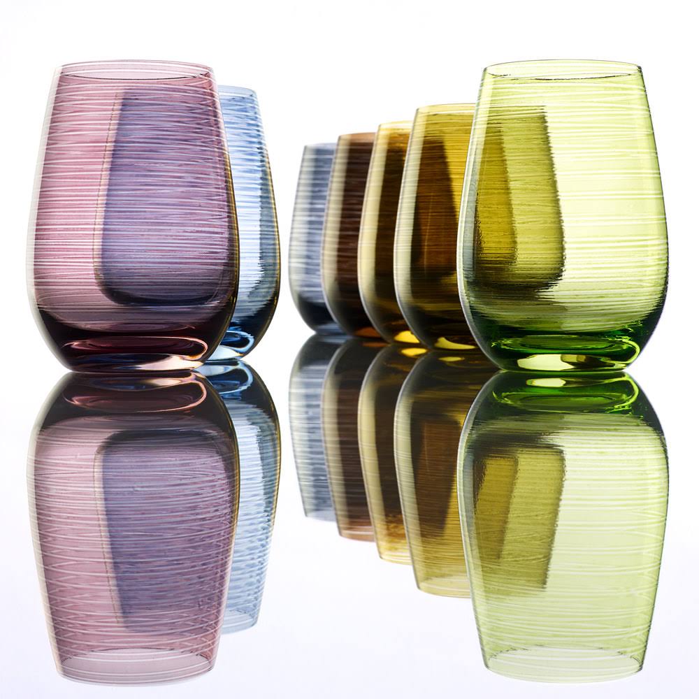 16.5 oz. Green Stemless Wine Glass P438050