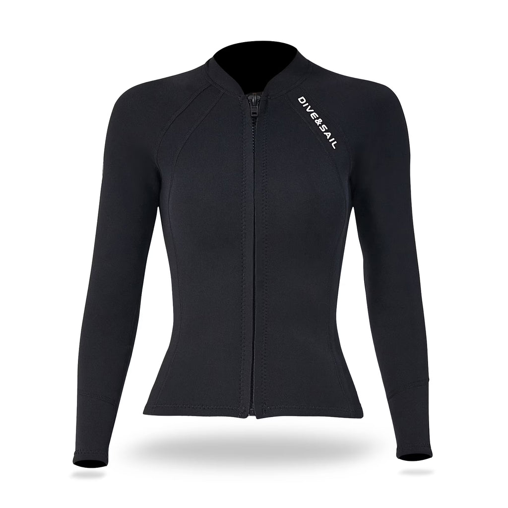 2mm Neoprene Front Zipper Wetsuits Jacket Long Sleeves P484