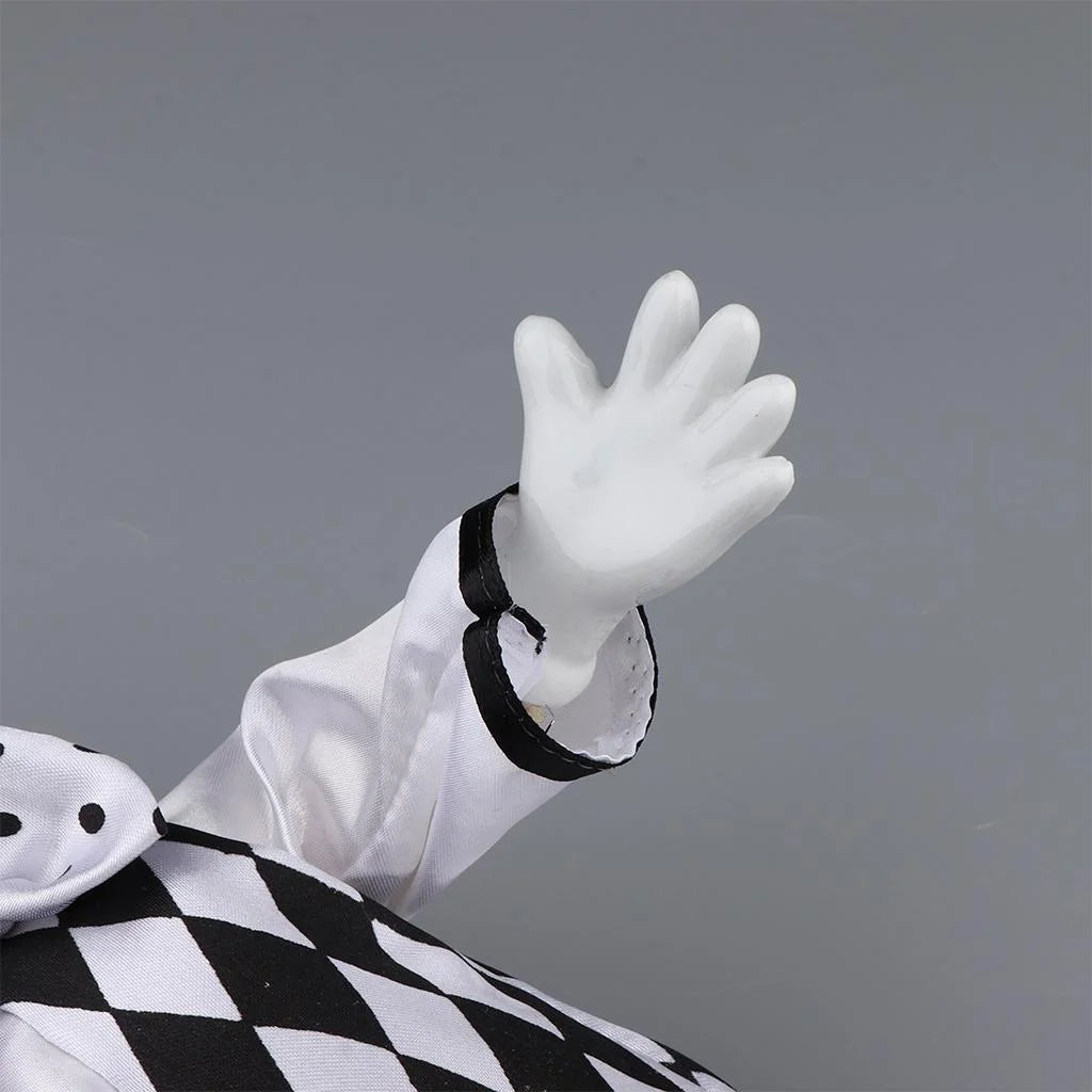 Black and White Clown Costume Doll Ornament P13883