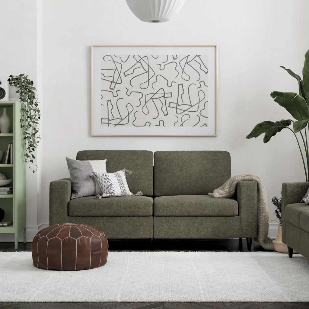 Gray Linen 3 Seater Sofa P503