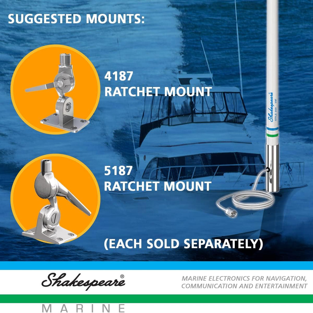 Centennial White 8' VHF Marine Antenna Pack of 2 U53711