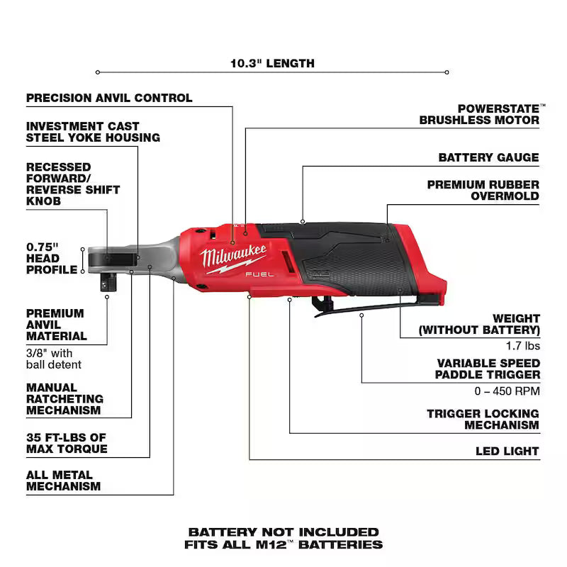 12V Lithium-Ion 3/8 in. Ratchet and 1/4 in. Die Grinder F58782