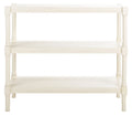 Distressed White Wood Console Table with Shelf Z405