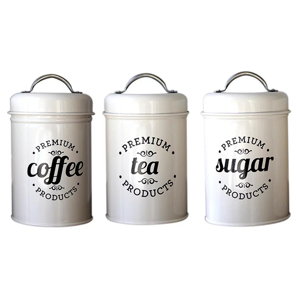 Beige Kitchen Storage Jars Containers Tins V156